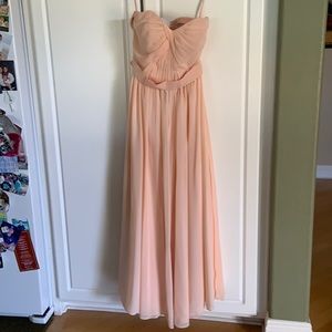 Blush pink/coral bridesmaids dress